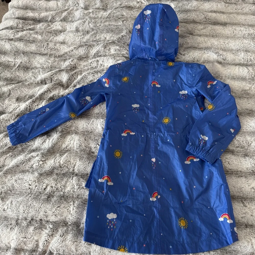 Joules Girls Raincoat Go Lightly Size 10 Blue Sky Icons Right As Rain Collection
